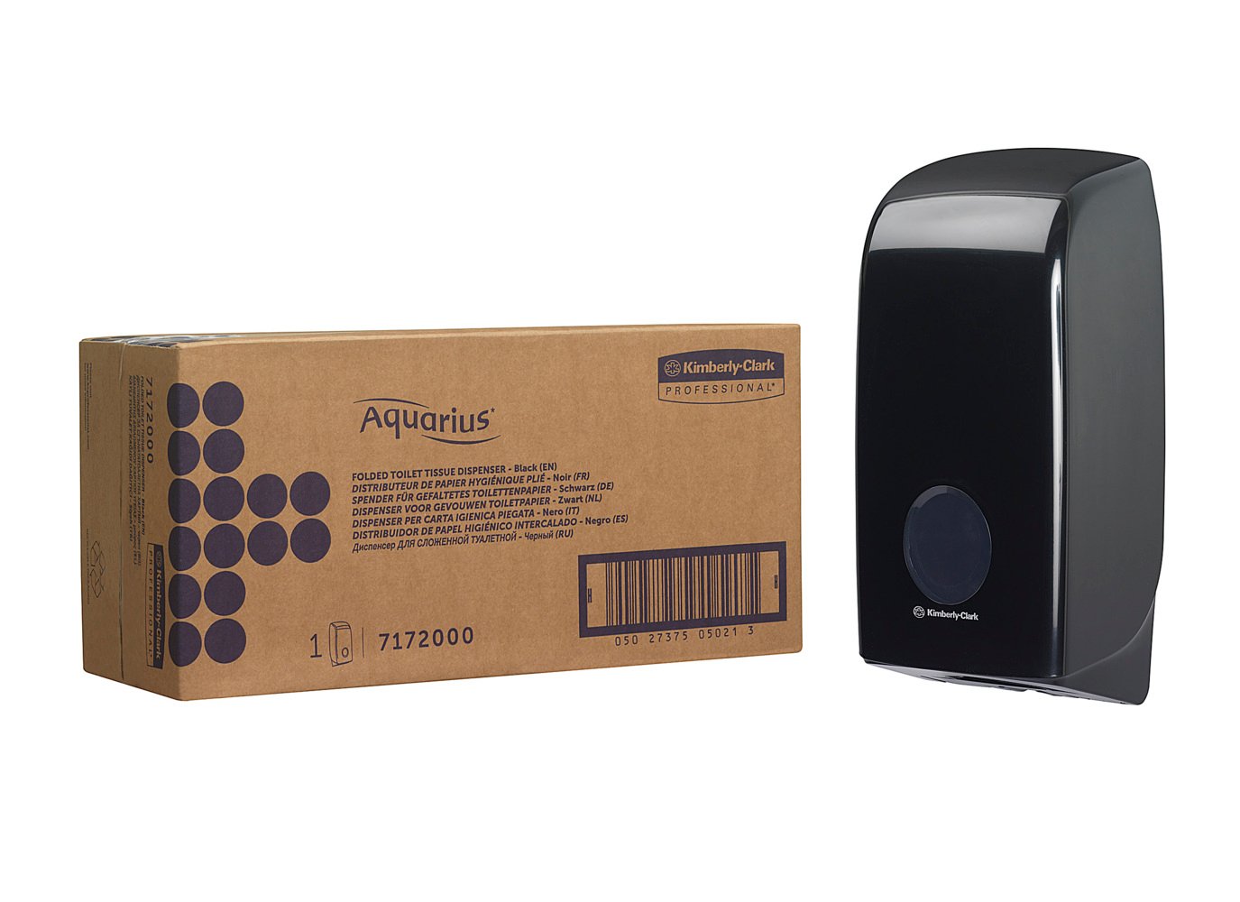 Aquarius™ Spender für Einzelblatt-Toilettenpapier  – 1 x Spender für Einzelblatt-Toilettenpapier, schwarz
