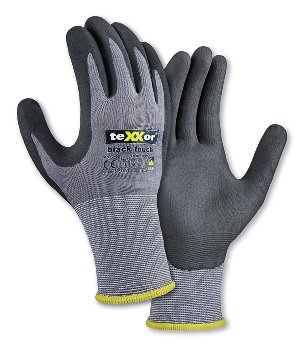 teXXor® Nylon-Strickhandschuhe black touch® Handschuhe: Groeße 8