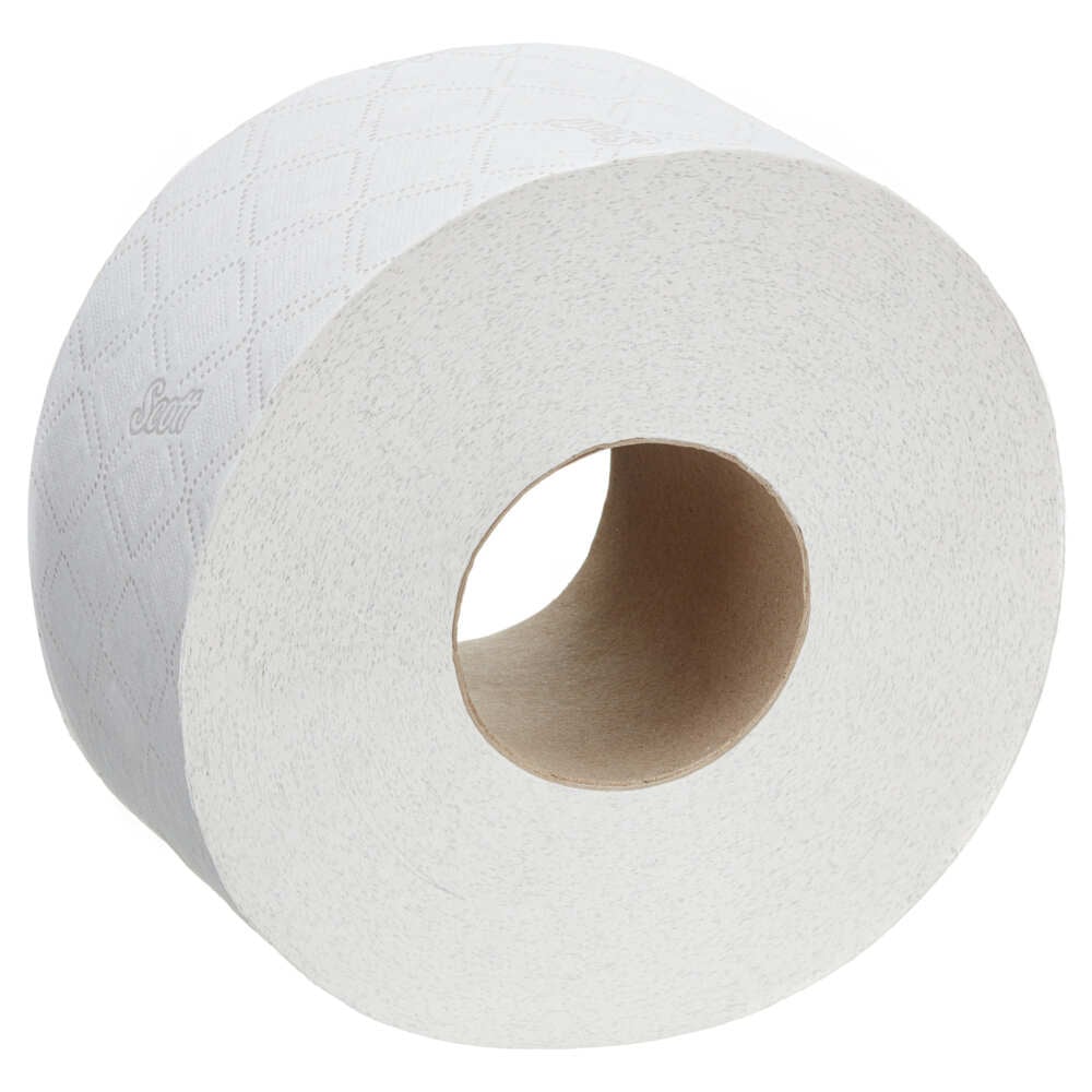 Scott® Essential™ Jumbo Toilettenpapierrolle 8512 – Jumbo-Rolle Toilettenpapier – 12 Rollen x 526 Blatt 2-lagigen Toilettenpapiers (2.400 m gesamt)