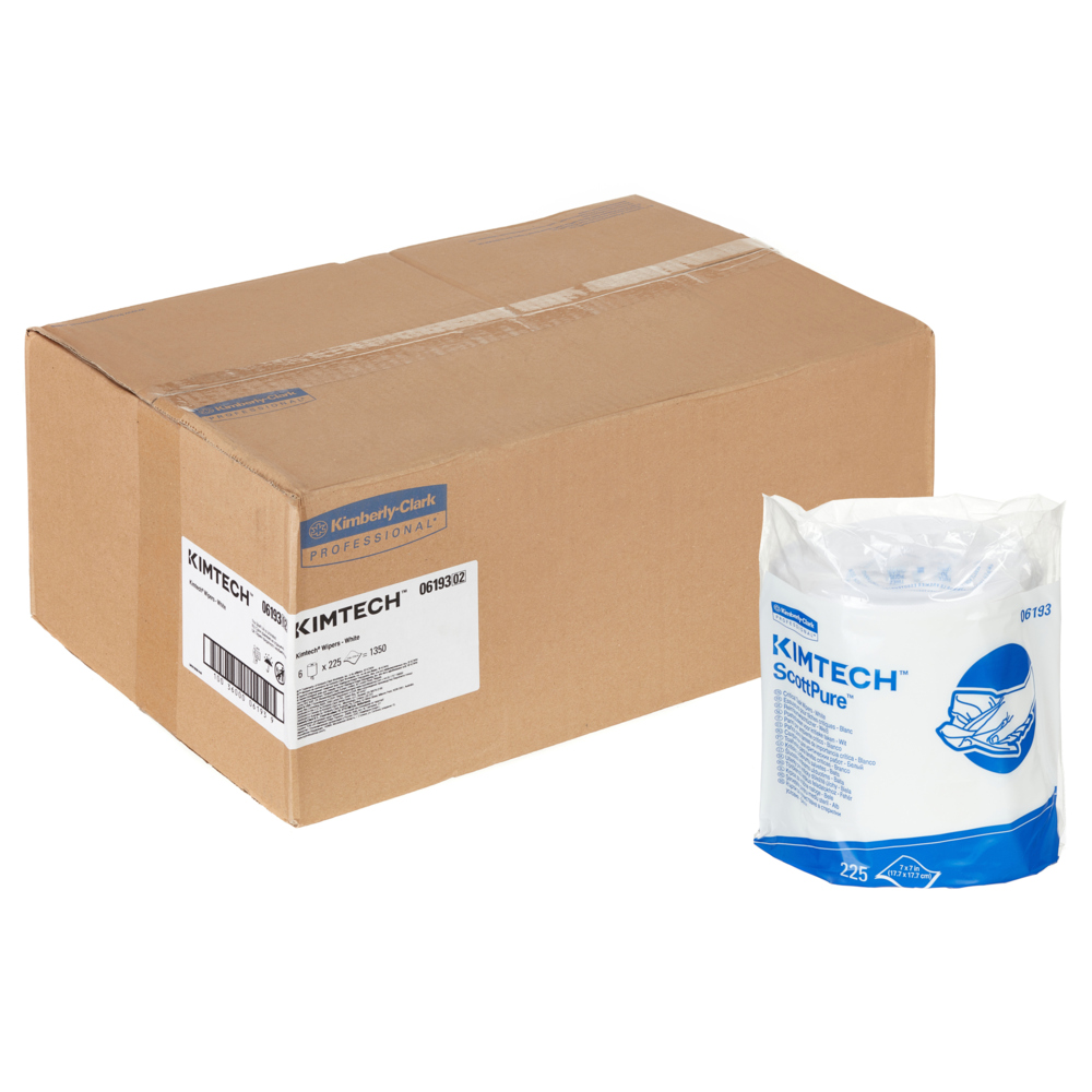 Kimtech® Wischtücher zur Zentralentnahme 61930 – 6 Rollen mit je 225 weißen Tüchern