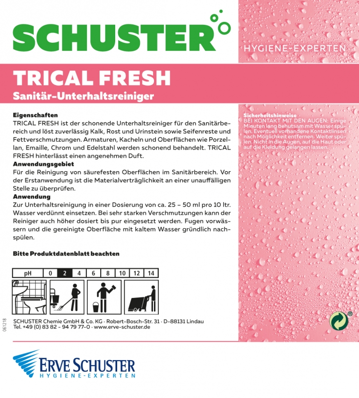 Trical Fresh 10 Liter Kanister Sanitär-Unterhaltsreiniger